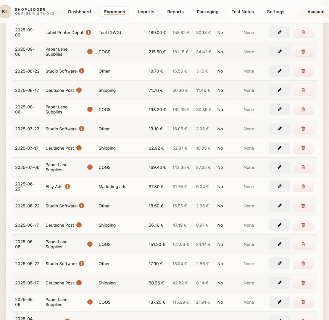 Expense Tracking & Receipts