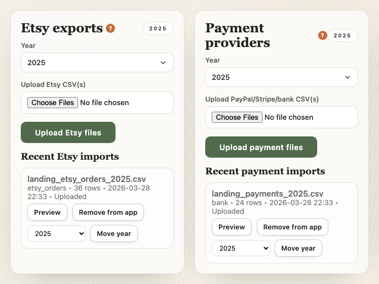 Etsy & CSV Import